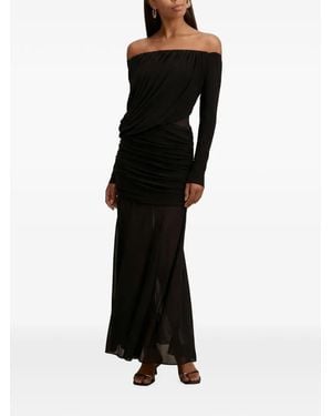 EVER NEW Belinda Bardot Draped Maxi Dress - Black