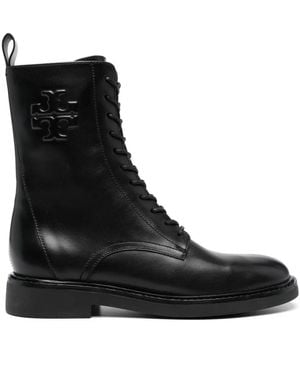 Tory Burch Lace-Up Boots - Black