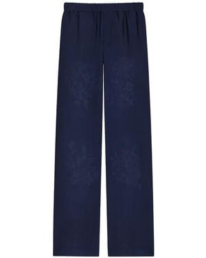 Givenchy Floral Jacquard Trousers - Blue