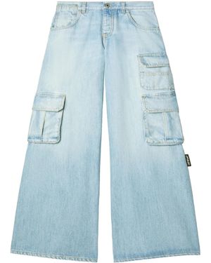 Off-White c/o Virgil Abloh ワイド カーゴジーンズ - ブルー