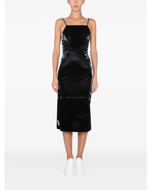McQ Square-Neck Midi Dress - Black