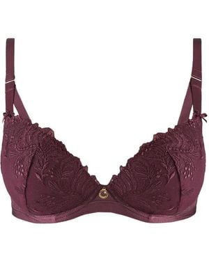 Aubade Femme Passion Embroidered Push-Up Bra - Purple