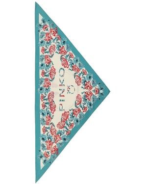 Pinko Fular Con Motivo Floral - Azul