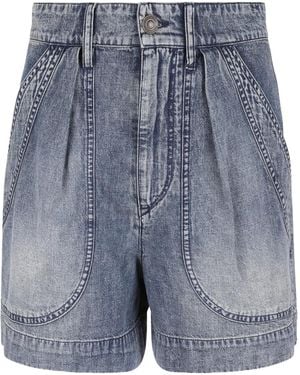 Isabel Marant Pleated Pocket Shorts - Blue