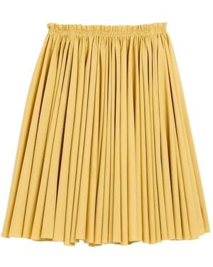 Ami Paris Cotton Midi Corolla Skirt - Metallic