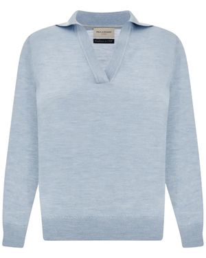 Paul & Shark Jaipur V-Neck Jumper - Blue