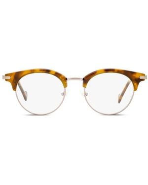 Moncler Round-Frame Glasses - Brown