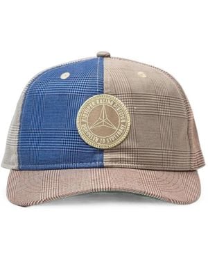 Kidsuper X Mercedes-Benz Patchwork Plaid Cap - Blue