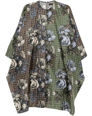 Biyan All-Over Floral Print Blouse - Gray