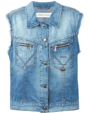 P.A.R.O.S.H. Embroidered Denim Vest - Blu