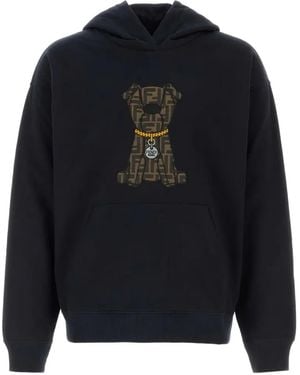 Fendi Katoenen Hoodie Met Hondenprint - Blauw