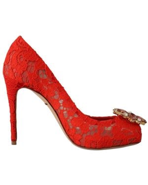 Dolce & Gabbana Pumps Mit Kristallen - Rot