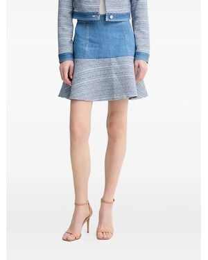 Guess Denim Tweed-Panel Mini Skirt - Blue