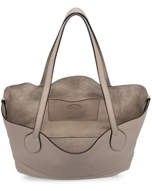 Mulberry Tree Shopper Met Geperforeerd Logo - Grijs