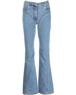 Mugler Seam-Detail Flared Jeans - Blue