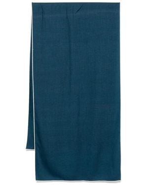 N.Peal Cashmere Sciarpa Tipped Pashmina - Blu