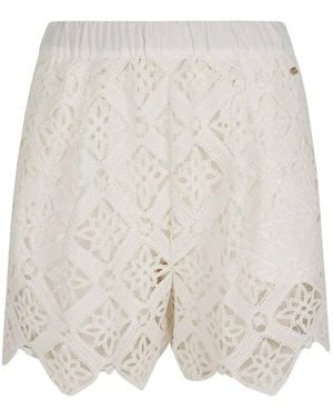 Herno Crochet Scalloped Shorts - White