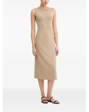 Marc O' Polo Crew-Neck Sleeveless Midi Dress - Natural