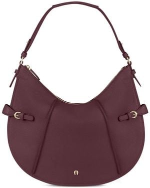 Aigner Mittelgroße Cavallo Tote Bag Mit Schnalle - Lila