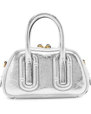 Marc Jacobs Bolso Babe Mini De Piel Metalizada - Blanco