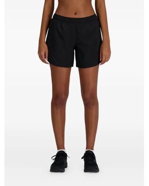 New Balance Short À Logo Imprimé - Noir