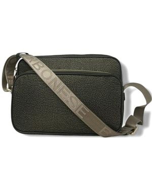 Borbonese Abstract-Print Cross Body Bag - Black