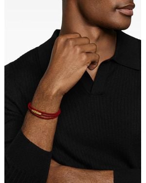 David Yurman Chevron Triple-Wrap Bracelet - Black