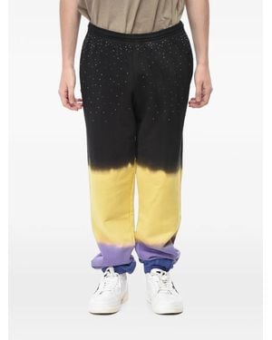 Off-White c/o Virgil Abloh Rhinestone-Embellished Tie-Dye Track Trousers - Black