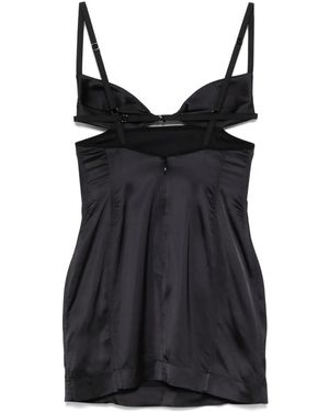 Nensi Dojaka Petal Mini Dress - Black