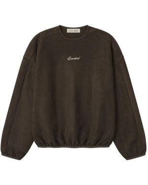 Fear Of God Suede Fleece Logo-Embroidered Jumper - Brown