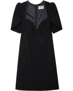 Zadig & Voltaire Roxelle Crystal-Embellished Minidress - Black