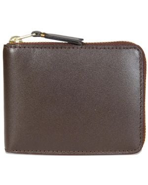 Comme des Garçons Leather Zip Wallet - Brown