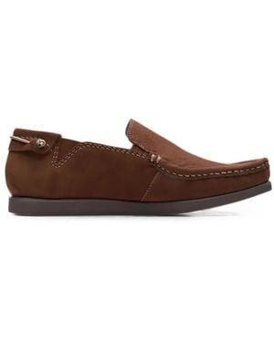 Clarks Shacrelite Step Suede Loafers - Brown