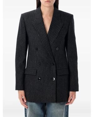 Isabel Marant Jevima Blazer mit Nadelstreifen - Schwarz