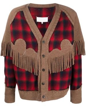 Maison Margiela X Pendleton フリンジトリム カーディガン - レッド