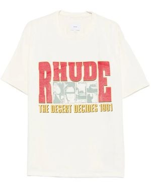 Rhude The Desert Decides Logo-Print T-Shirt - White