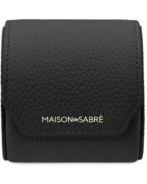 Maison De Sabre Leather Watch Roll - Black