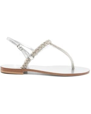 EDDI CUOMO T-Bar Sandals - White