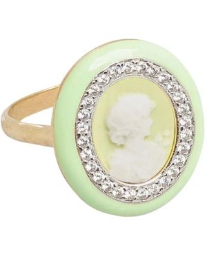 Cameo & Beyond Glam Ladies Ring - White