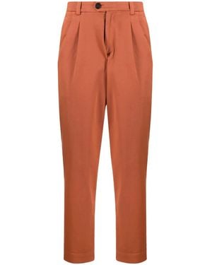Cruciani Pleated Tapered Trousers - Orange