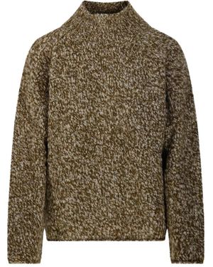 Fabrizio Del Carlo High-Neck Speckled-Knit Sweater - Green