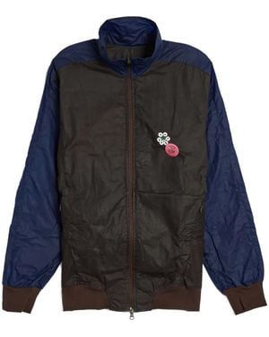 ALEX ZONO Appliqué Zip Track Jacket - Blue