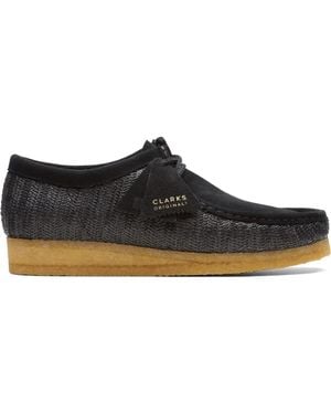 Clarks Desert Boots Wallabee En Raphia - Black