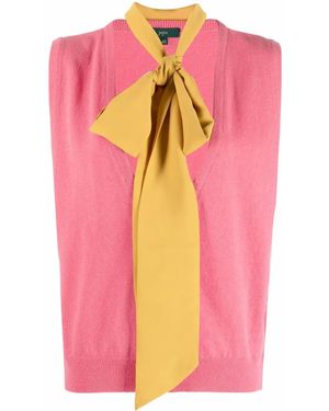 Jejia Knot-Detail Knit Vest - Pink