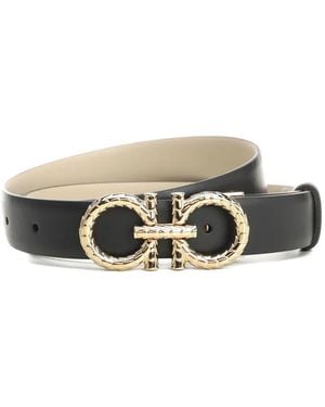 Ferragamo Logo-Buckle Belt - Black