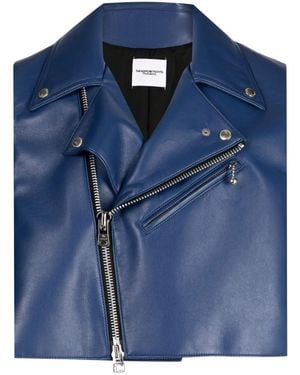 TAKAHIROMIYASHITA TheSoloist. Chaleco biker con cremallera - Azul