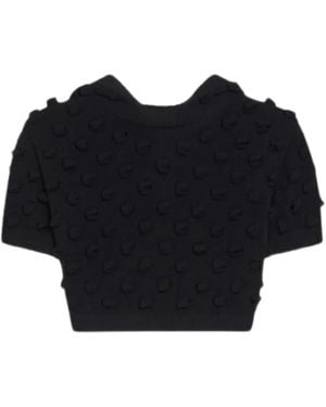 Sportmax アップリケ トップ - ブラック