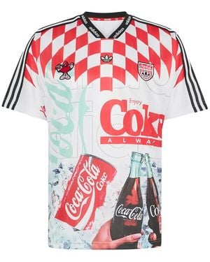 adidas X Coca-Cola Sport Mash-Up Graphic-Print T-Shirt - Red