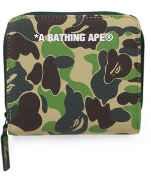 A Bathing Ape Cartera Abc Camo - Verde