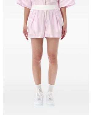 Nike Chill Poplin Striped Pleated Shorts - Pink